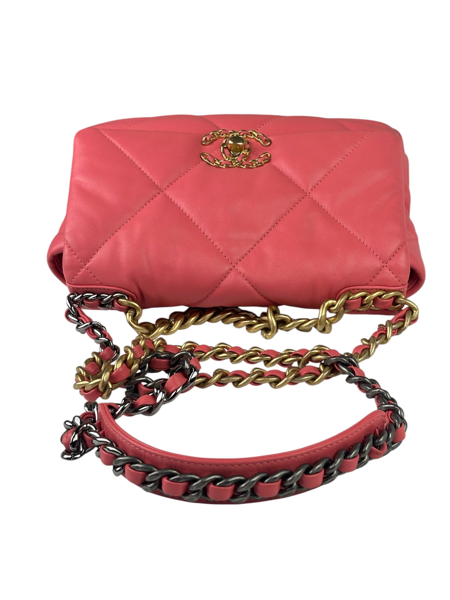 Chanel Pink Quilted Lambskin Flap Bag 2020
