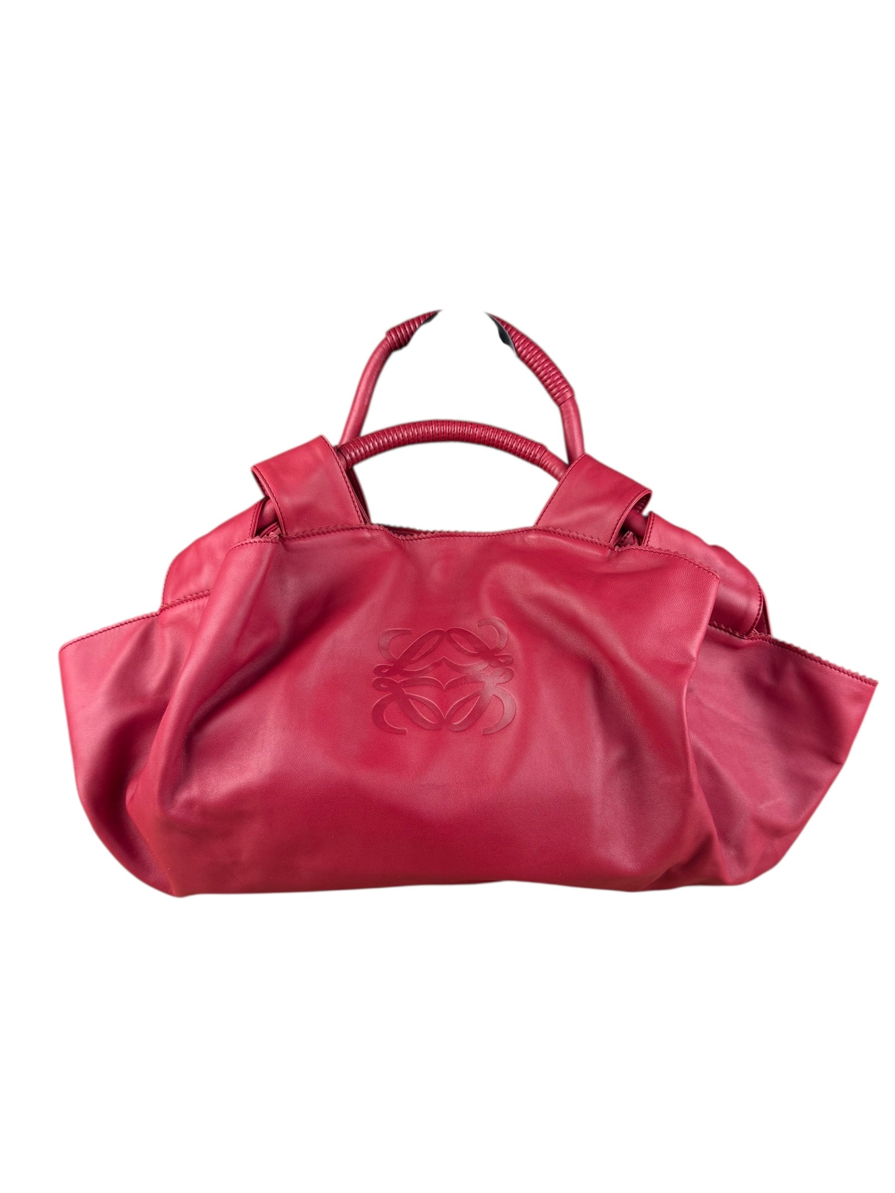 Loewe Dark Red Nappa Aire Leather Handbag