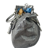 Coach Grey Pythonskin  Indy Babouska Two-Way Shoulder Bag