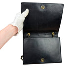Chanel Black Diamond Stitch CC Timeless Chain Flap Bag '89-'91