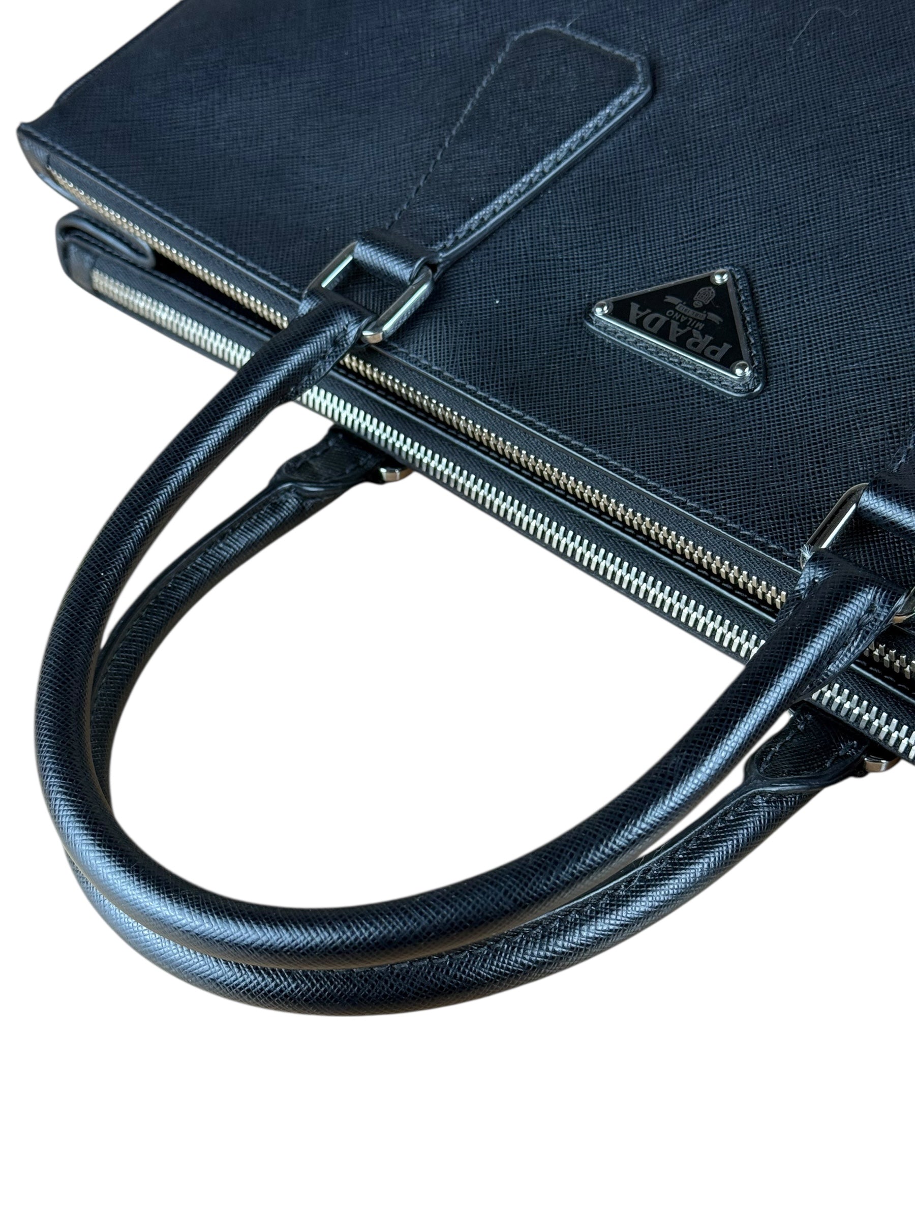 Prada Black Saffiano Leather Galleria Tote