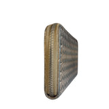 Bottega Veneta Zipper Gold Long Wallet
