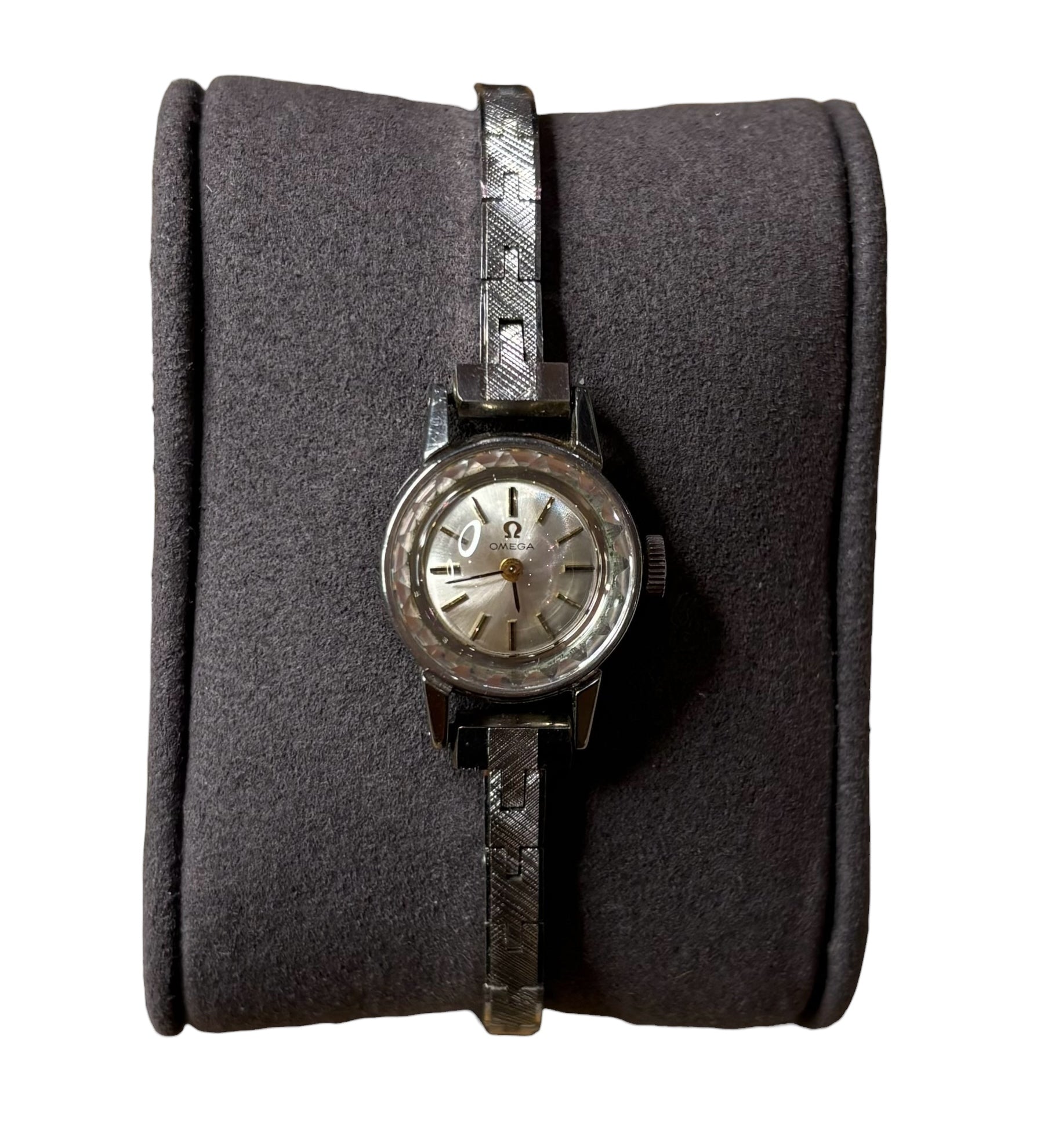 Omega Vintage Silver Round Dial Stainless Steel