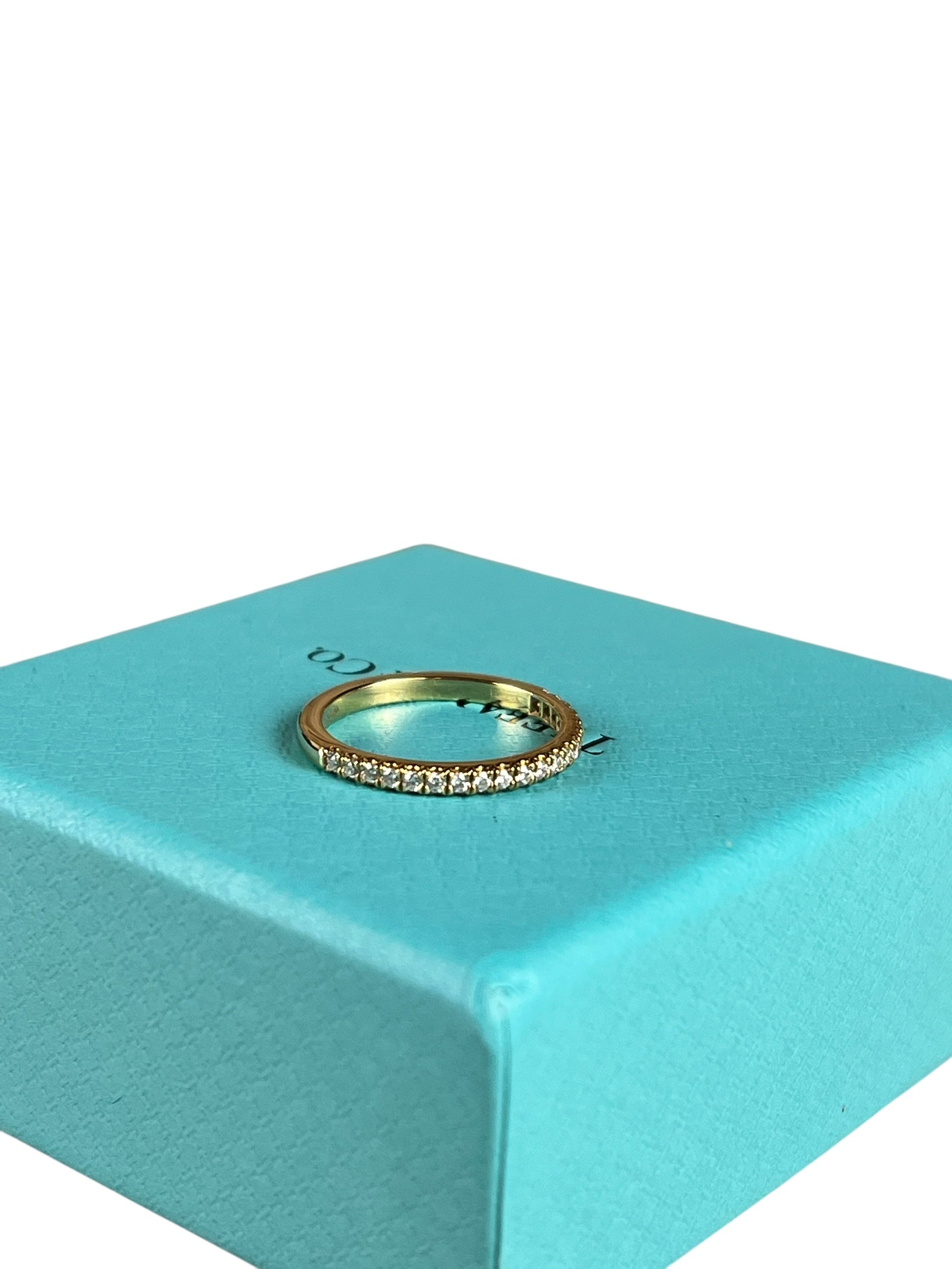 Tiffany & Co His & Hers Rings 18k Gold w/ Diamonds