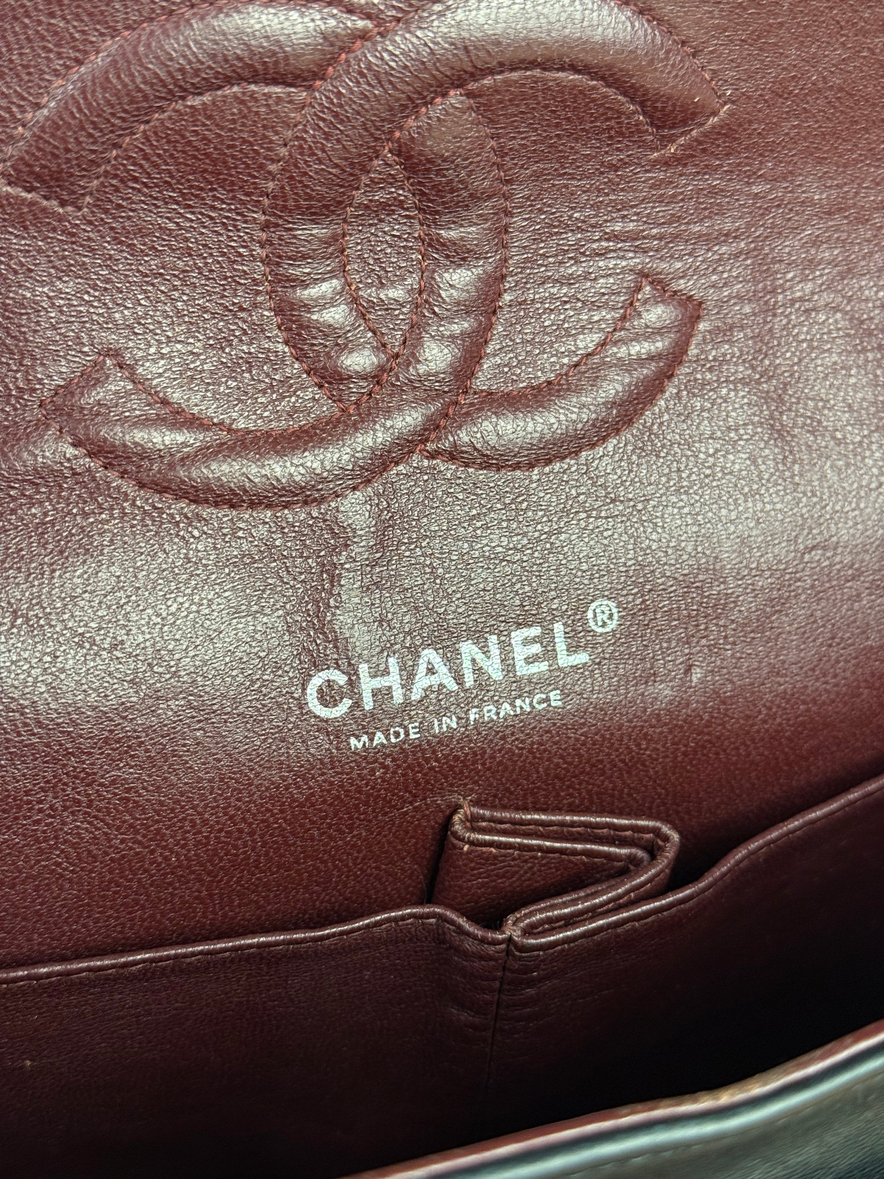 Chanel Classic Quilted Black Double Flap Bag 2003