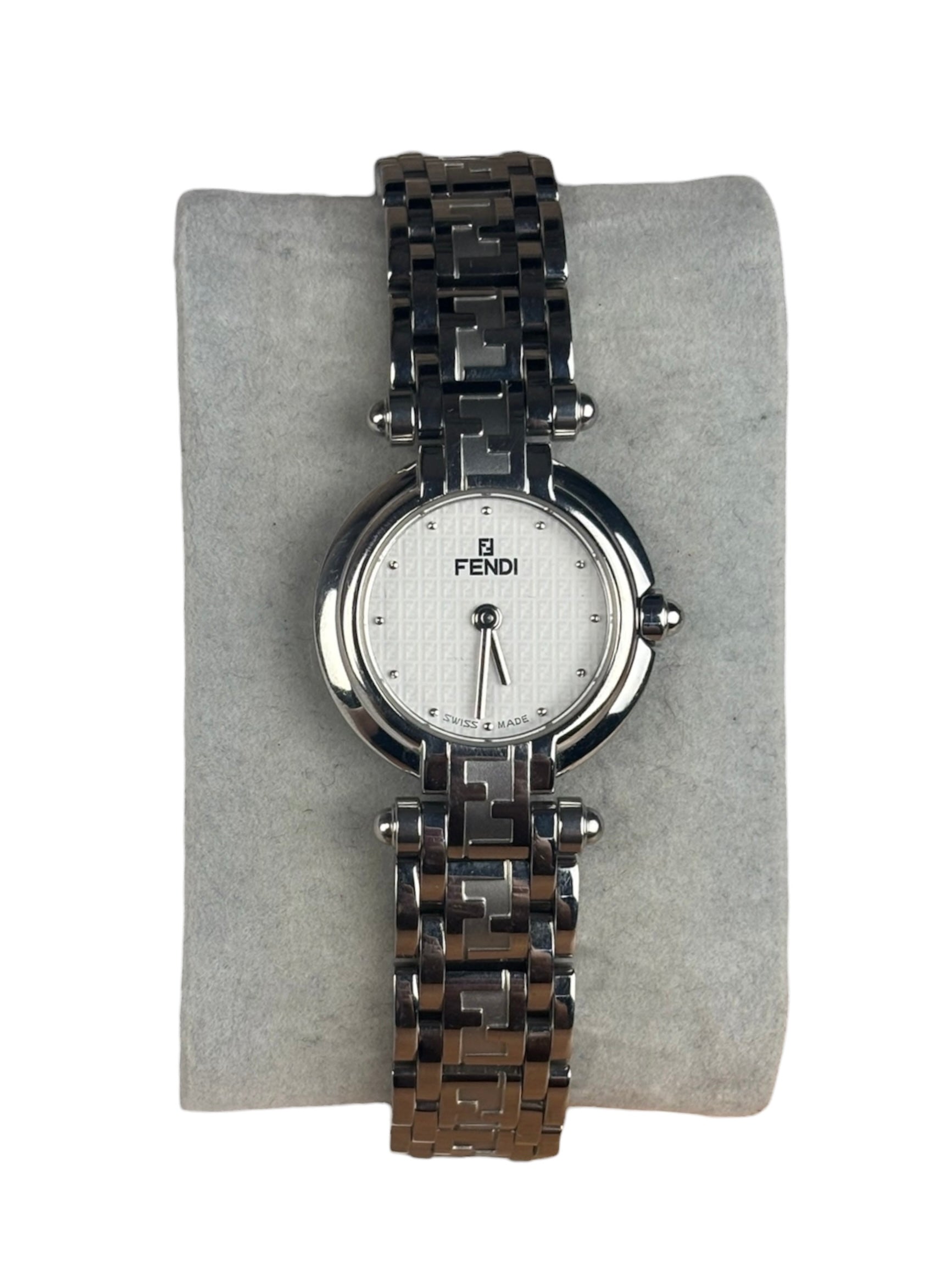 Fendi White Dial Stainless Steel Bracelet Wristwatch