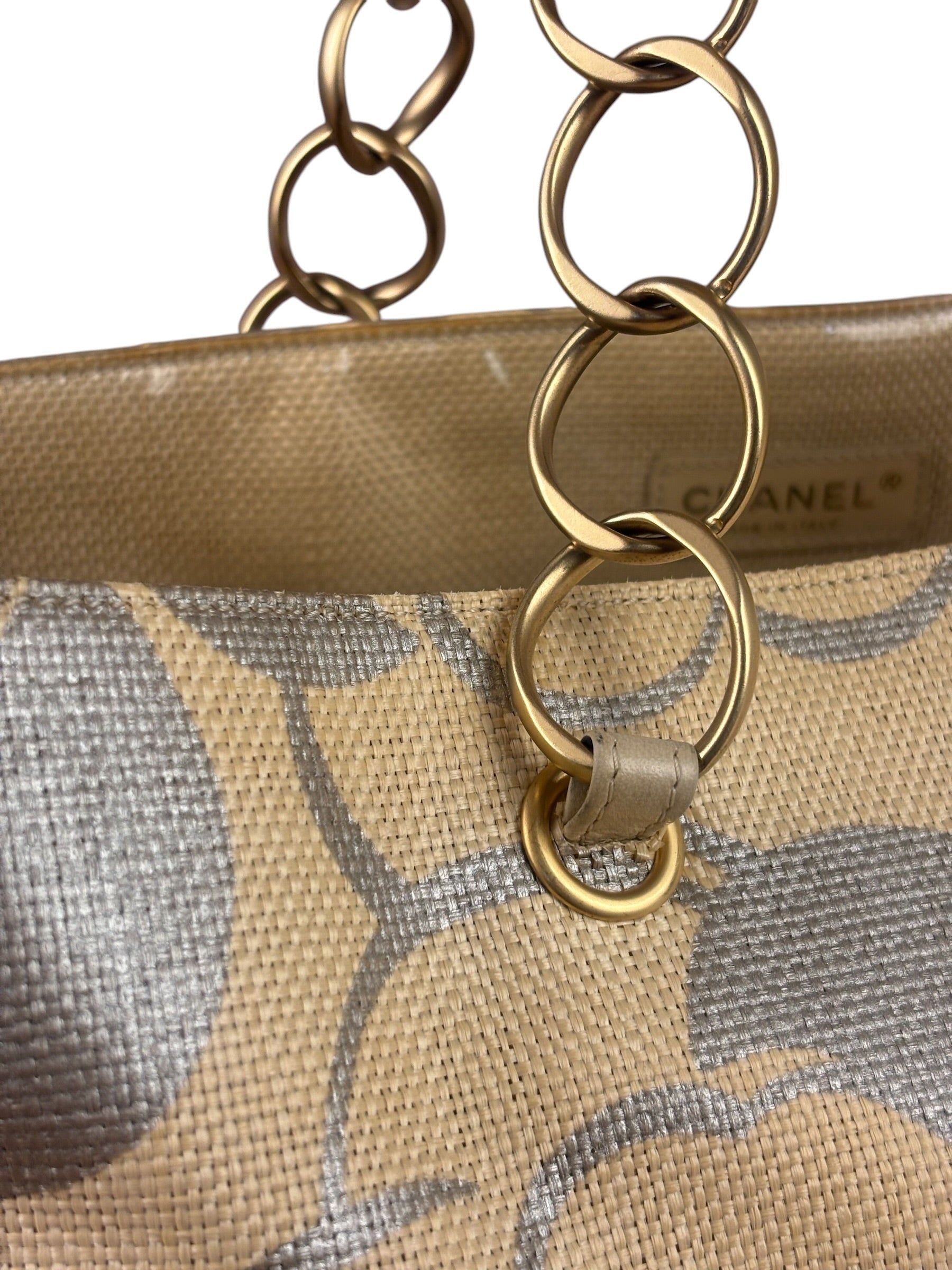 Chanel Camellia Raffia Tote 2004