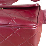Chanel Vintage Burgundy Quilted Leather CC Camera Bag