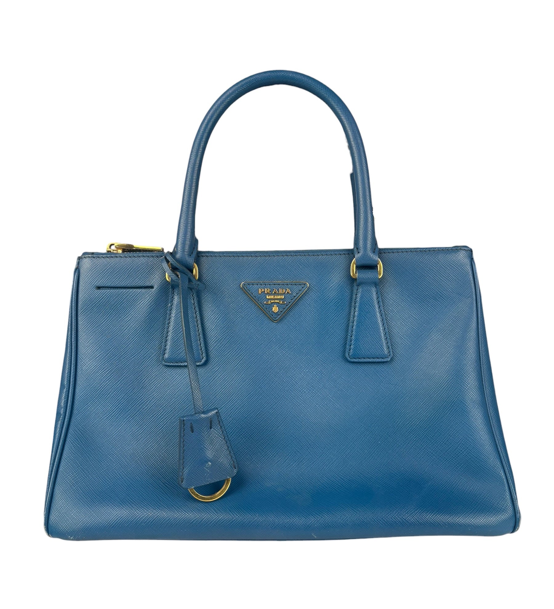 Prada Blue Saffiano Galleria 2Way Bag
