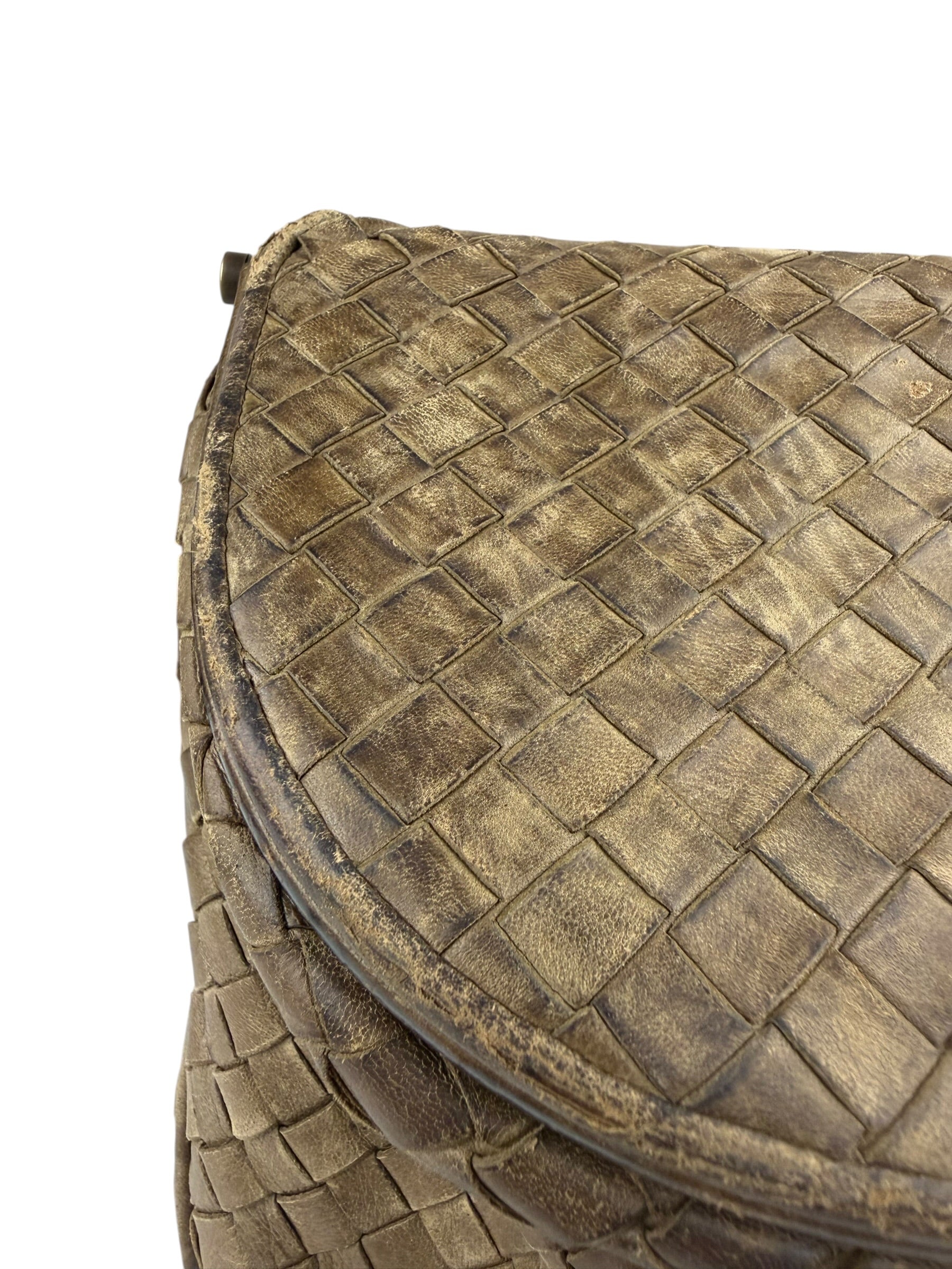 Bottega Veneta Brown Intrecciato Crossbody
