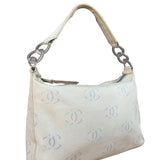 Chanel Light Washed Denim CC Canvas Logo Shoulder Bag 2002