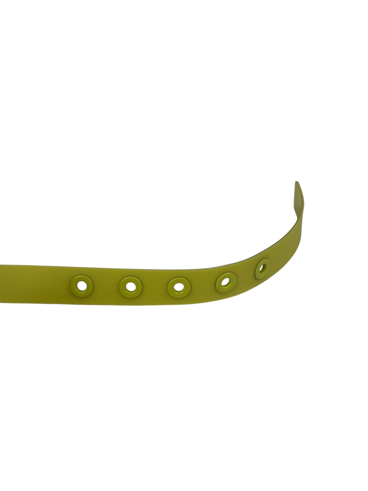 Bottega Veneta Bright Green Rubber Triangular Buckle Belt