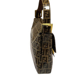 Fendi Brown Vinyl Zucca Baguette