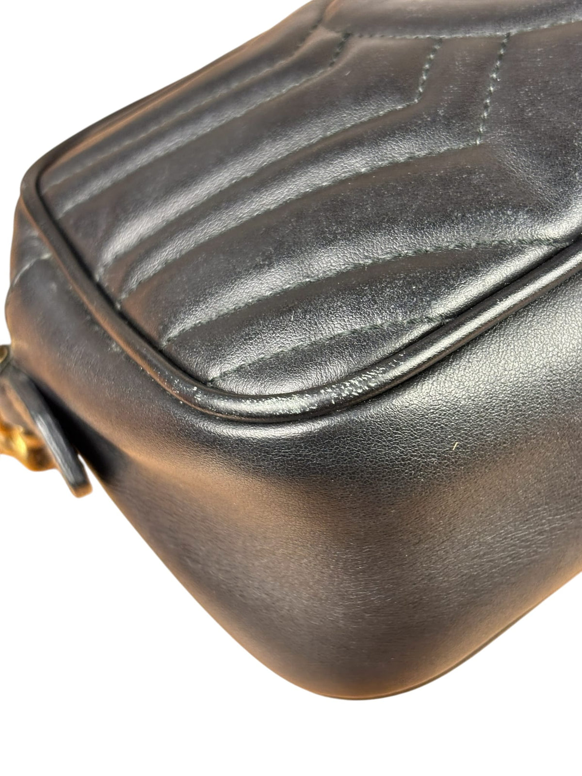 Gucci Black Leather Marmont Small Camera Bag