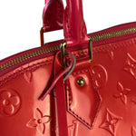 Louis Vuitton Apple Red Vernis Alma Handbag GM