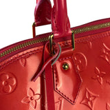 Louis Vuitton Apple Red Vernis Alma Handbag GM
