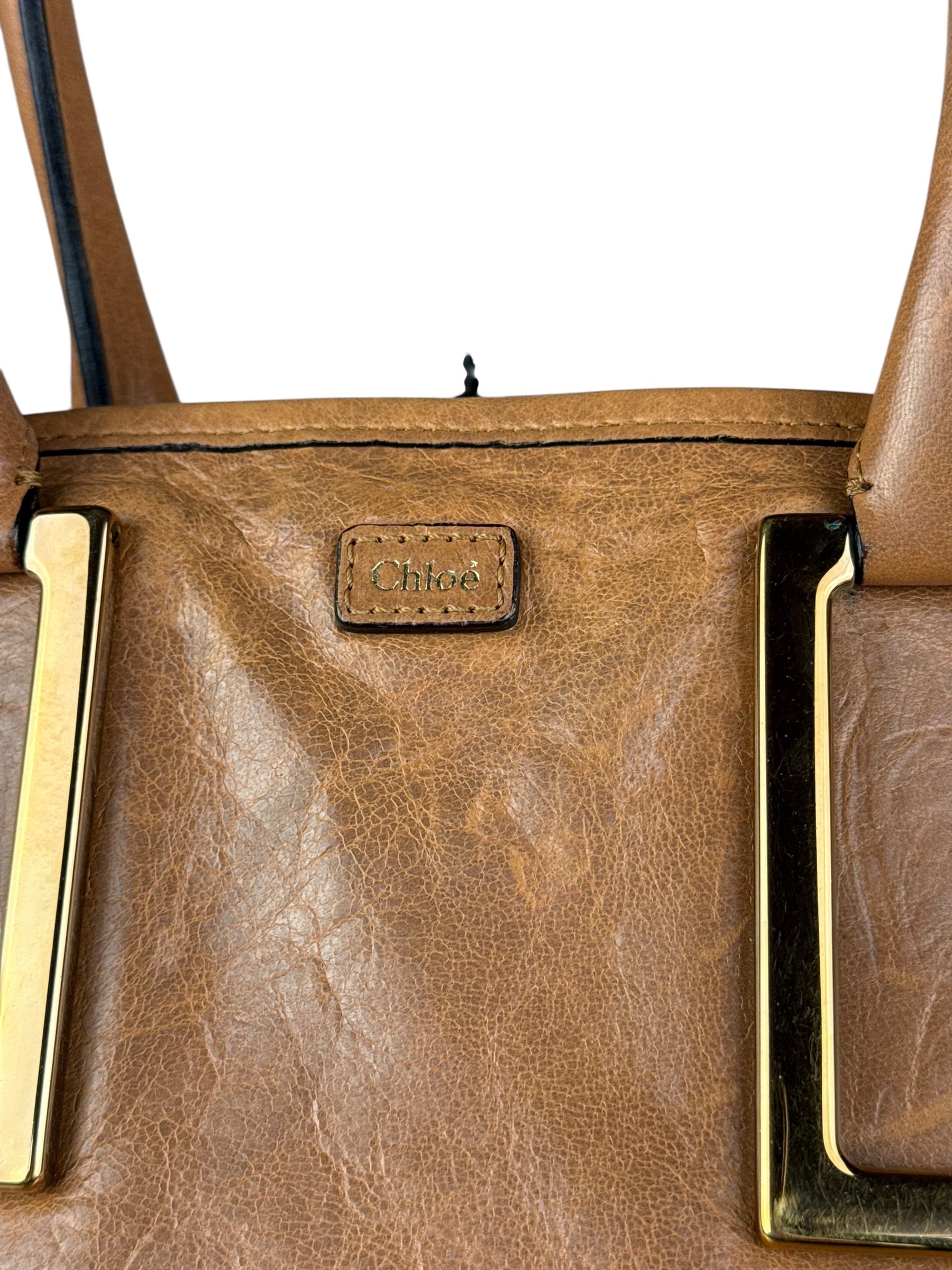 Chloé Brown Leather Ethel Tote Bag