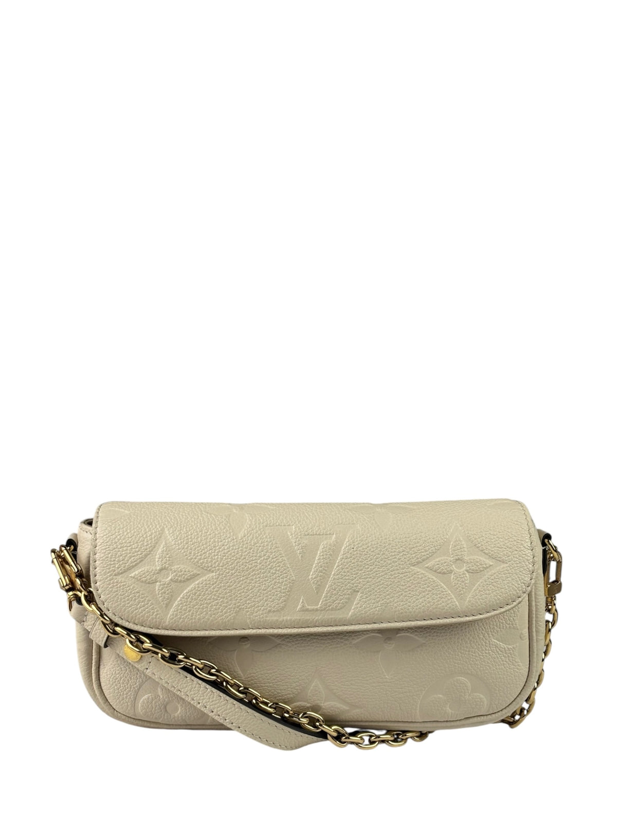 Louis Vuitton Ivory Empreinte Monogram Leather Chain Ivy Pochette