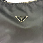 Prada Black Leather Trim/Tessuto Nylon  Shoulder Bag