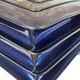 Bvlgari Shiny Blue Patent Leather Serpenti Forever Two-Way Bag