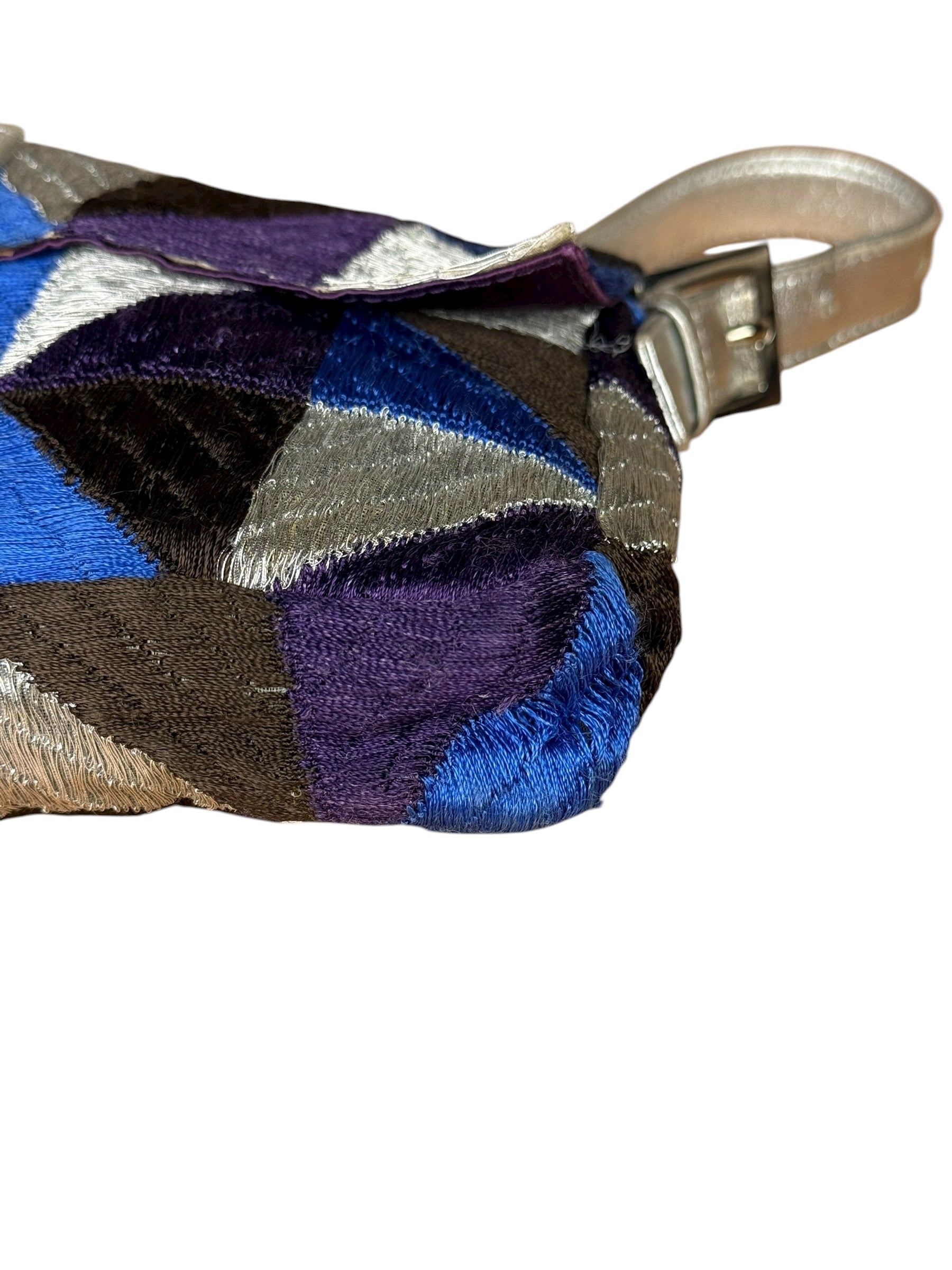 Fendi Vintage Embroidered Patchwork Baguette
