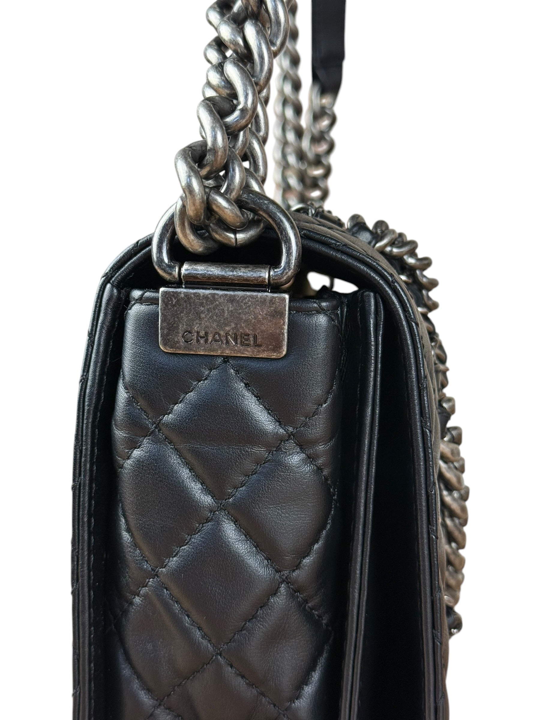 Chanel Black Enchained Boy Bag 2013