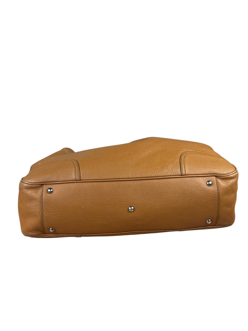 Gucci Brown Leather Sherry Line  Large Tote Bag