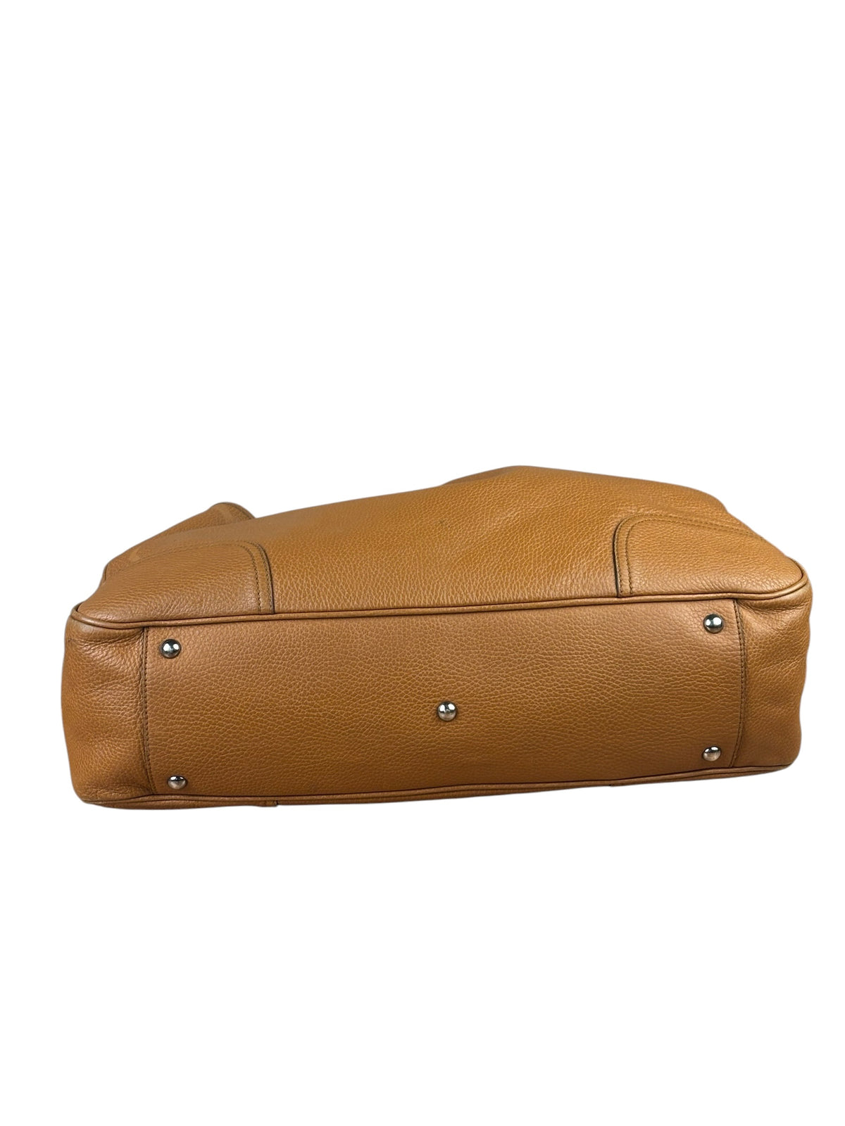 Gucci Brown Leather Sherry Line  Large Tote Bag