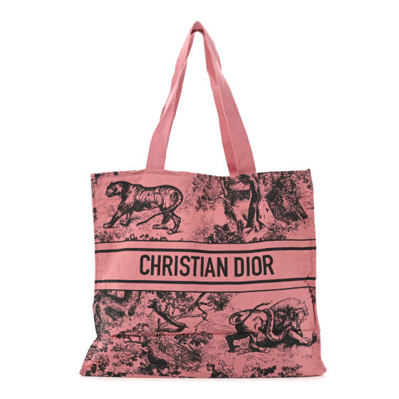Dior Beauty Pink Canvas Dioriviera Tote Bag