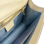 Gucci Textured Calfskin Bee Star Sylvie Shoulder Bag White