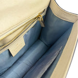 Gucci Textured Calfskin Bee Star Sylvie Shoulder Bag White