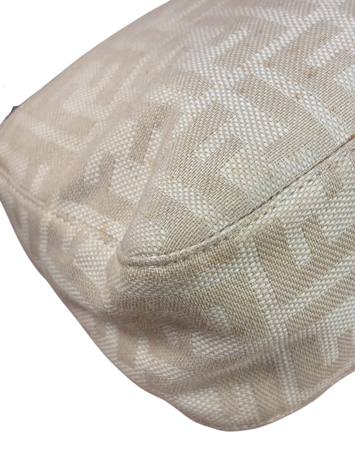 Fendi Cream Zucca Canvas Baguette Shoulder Bag