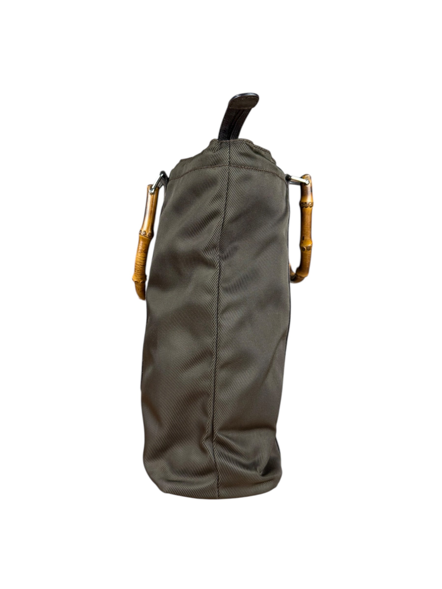 Gucci Nylon Bamboo Top Handle Bag