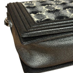 Chanel MultiColor Quilted Tweed Boy Bag