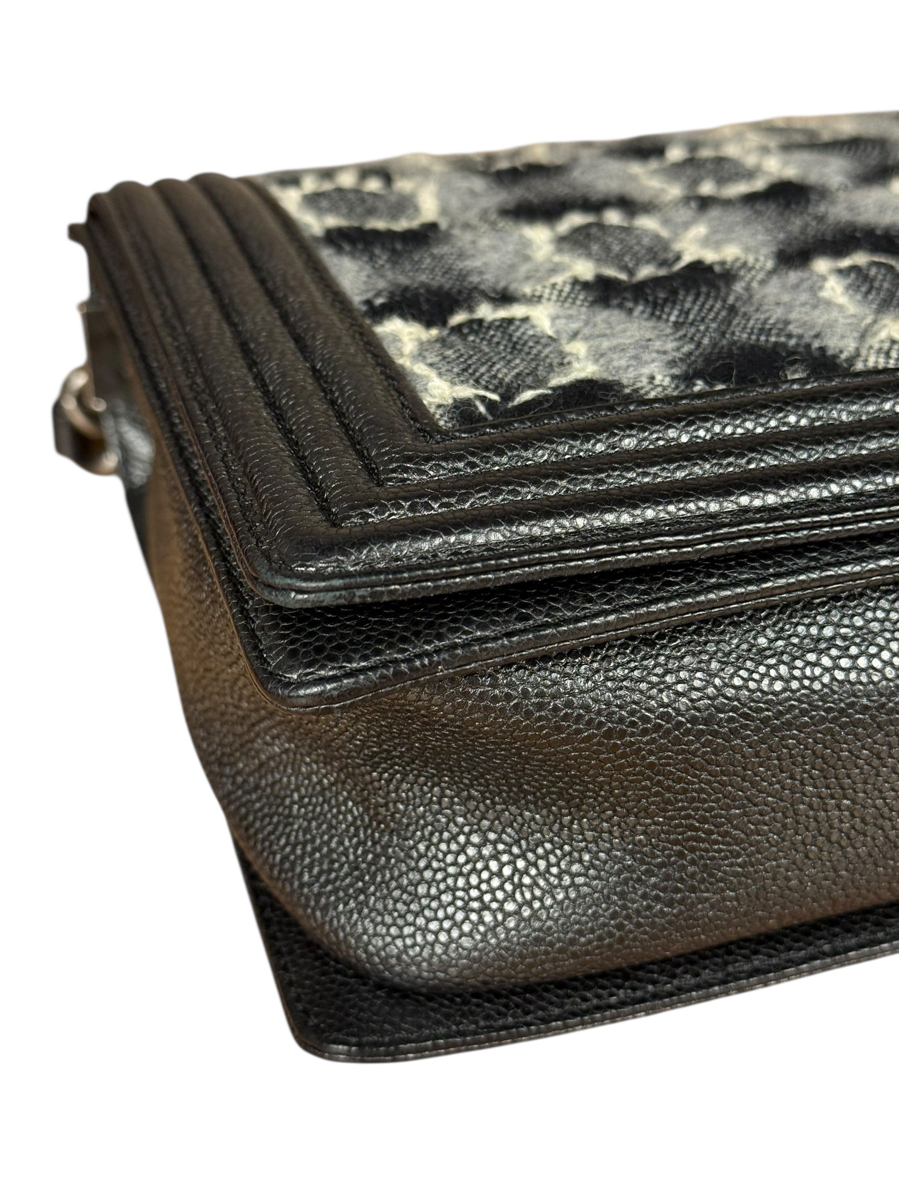 Chanel MultiColor Quilted Tweed Boy Bag