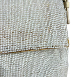 Fendi Vintage Beaded Baguette White