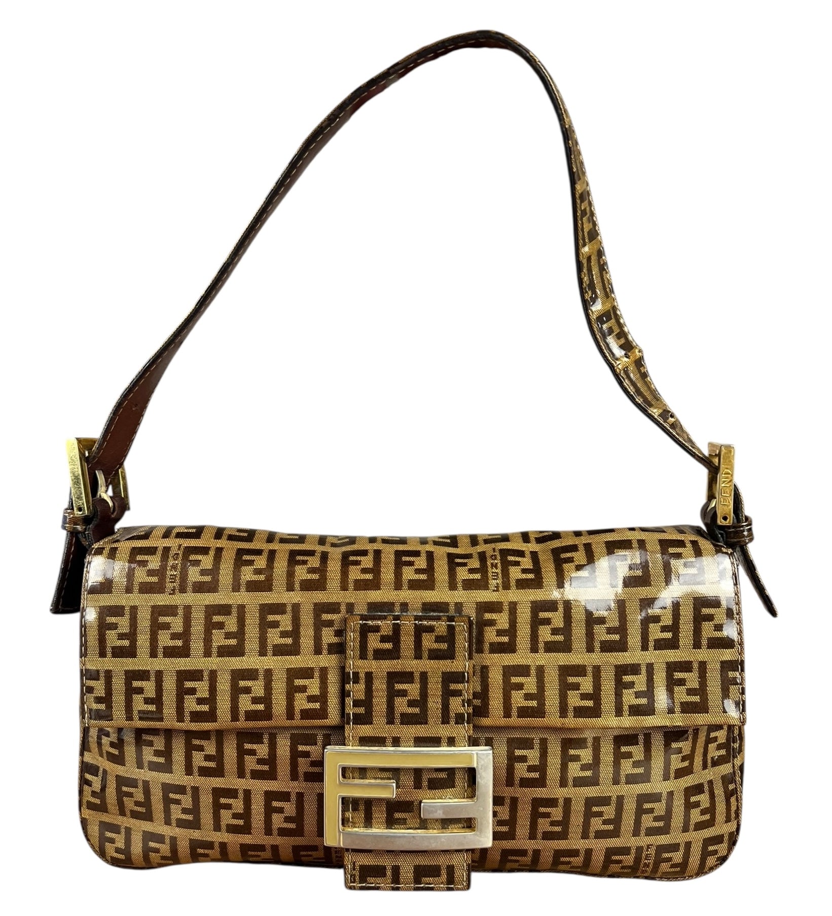 Fendi FF PVC Coated Canvas Baguette
