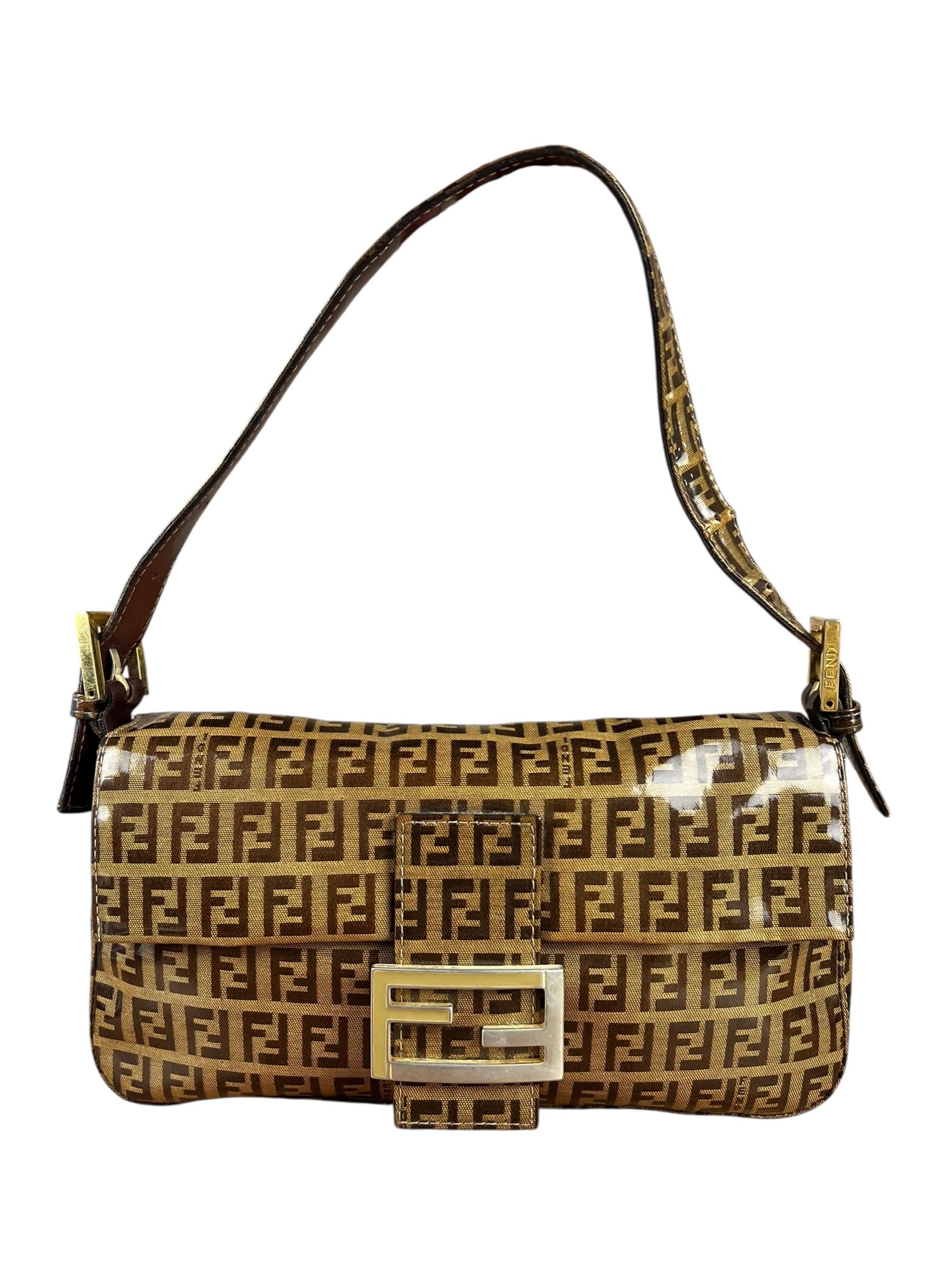 Fendi FF PVC Coated Canvas Baguette