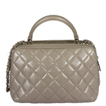 Chanel Beige Quilted Lambskin CC Trendy Bowling Bag 2017