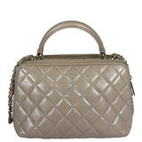 Chanel Beige Quilted Lambskin CC Trendy Bowling Bag 2017