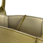 Bottega Veneta Muted Olive Intreccio Arco Woven Leather Tote