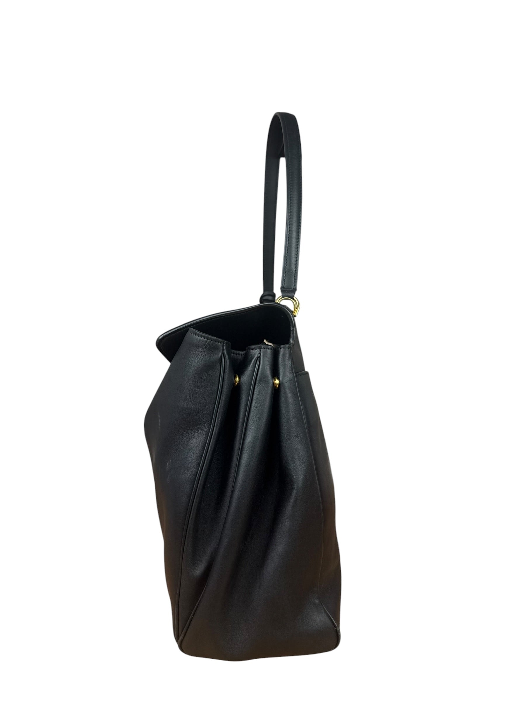 Balenciaga Large Rodeo Leather 2Way Handbag Black