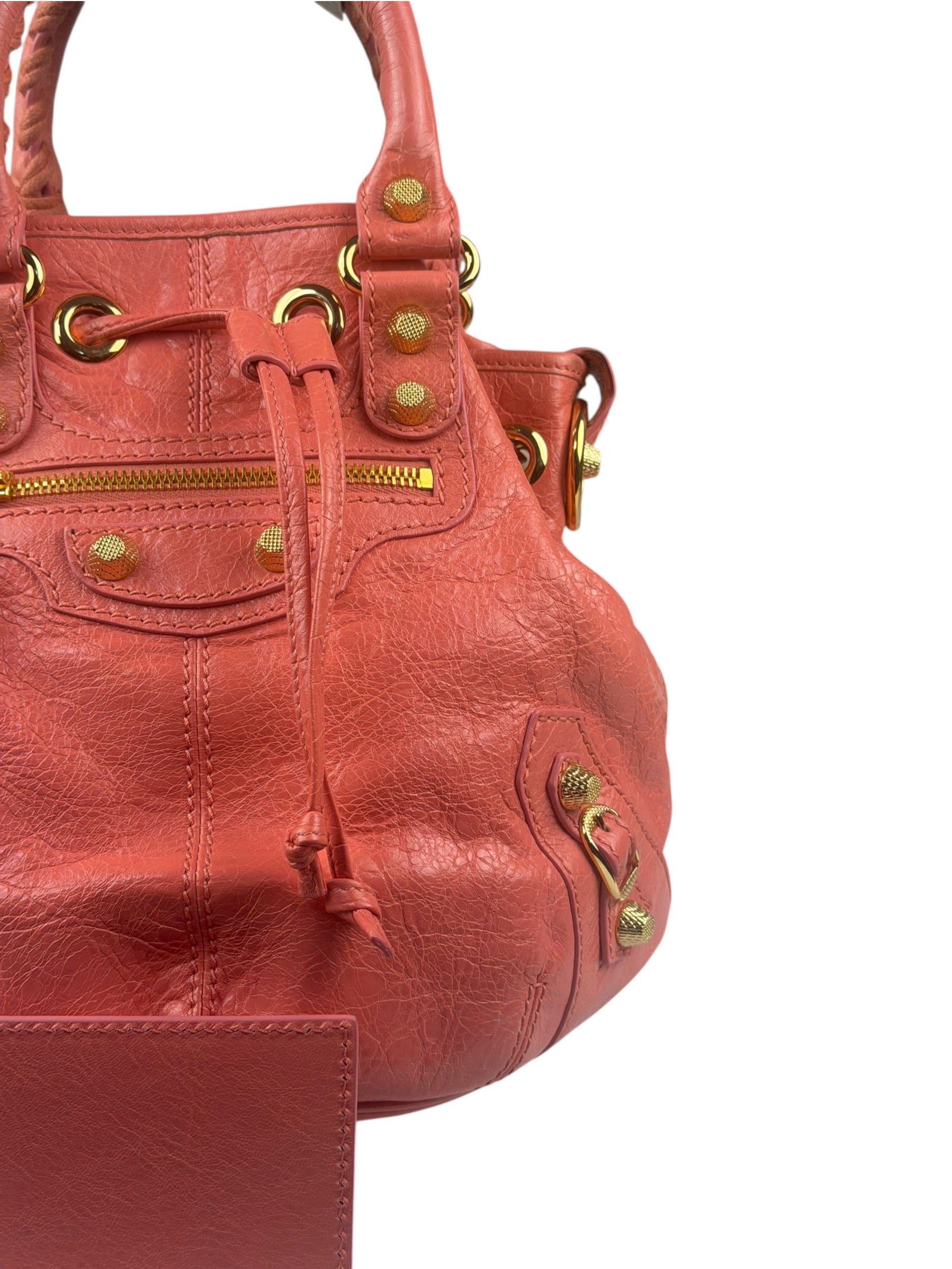 Balenciaga Pink Leather Agneau Small 21 Two-Way Bag