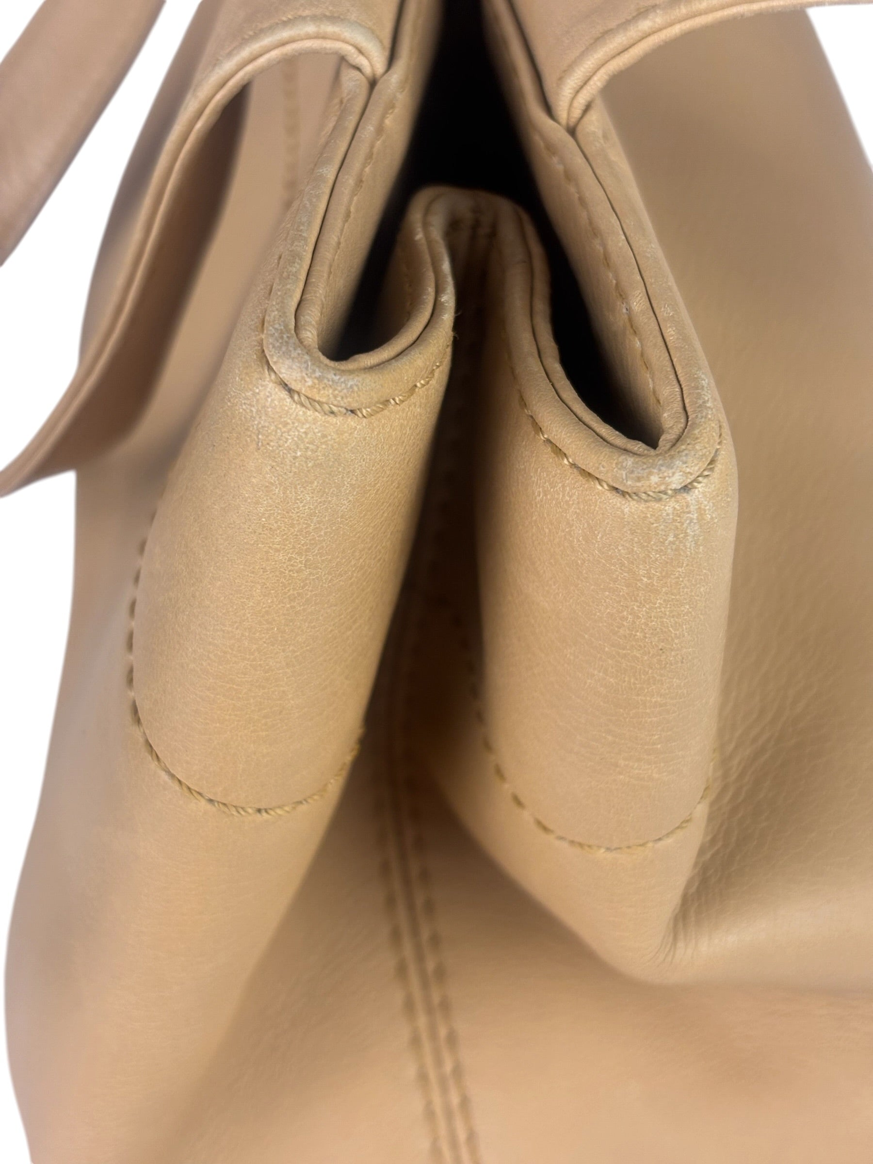 Chanel Turnlock CC Tan Leather Tote 2002