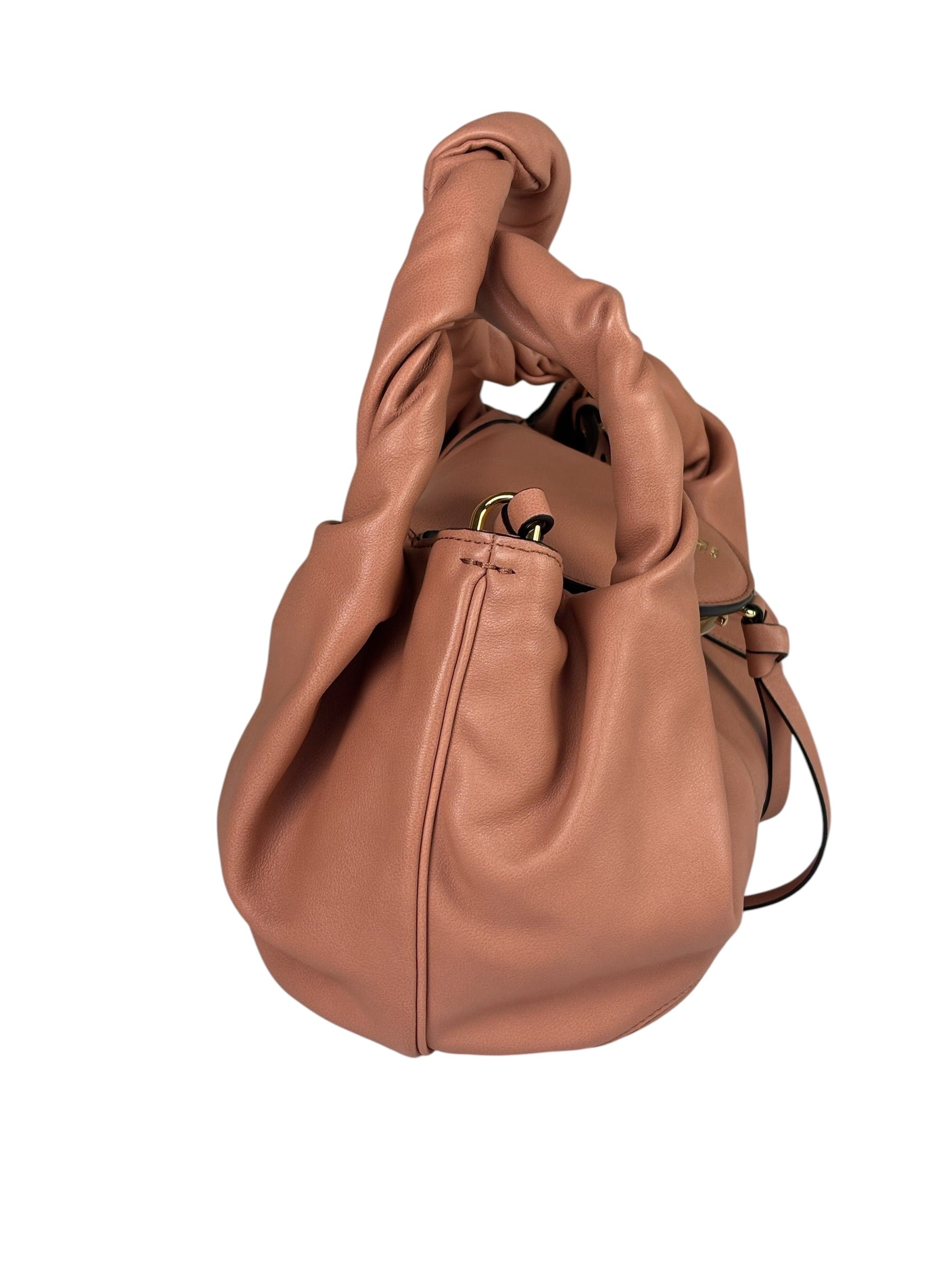 Fendi Pink Leather Spy Spice Mall Two-Way Bag