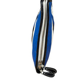 Balenciaga Tricolor Leather Bazaar Striped Pouch