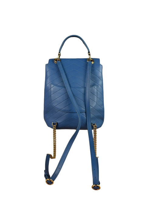 Chanel Blue Leather Chevron Urban Sprit Bag-pack