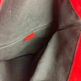 Burberry Red Leather Haymarket Check Shoulder Bag