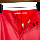 Alice & Olivia Red Leather Pants