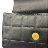Chanel Black Satin Chocolate Bar Mini East-West Flap Bag